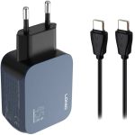 شارژر دیواری LDNIO الدینیو مدل Q6 به همراه کابل دو سر تایپ سیSUPER FAST