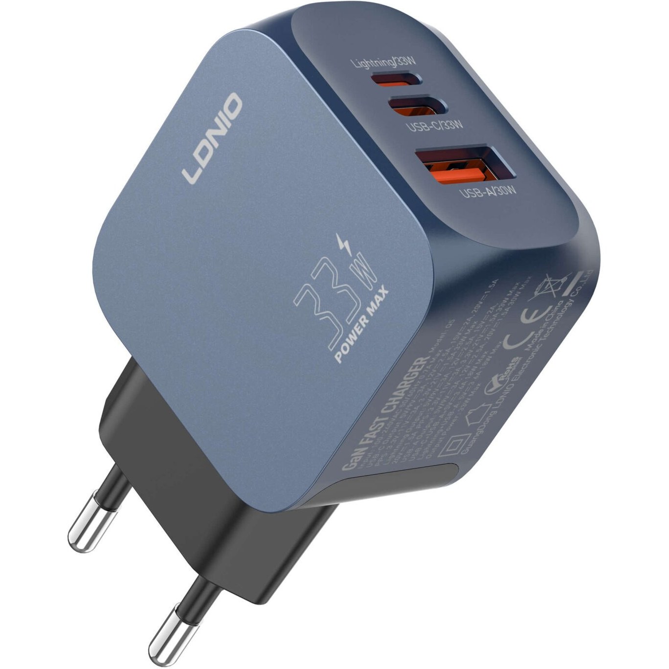 شارژر دیواری 33 وات الدینیو Ldnio 33W USB-C/A Super Fast Charger Q5