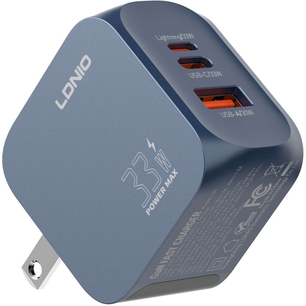 شارژر دیواری 33 وات الدینیو Ldnio 33W USB-C/A Super Fast Charger Q5 - تصویر 3
